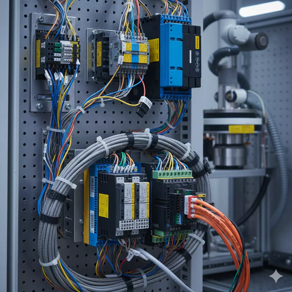 Cable routing in automation equipment